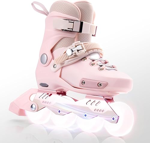 SWAY Patines en línea ajustables para niños, adolescentes y adultos, ruedas iluminadas de alto rendimiento, patines en línea ideales para niños y