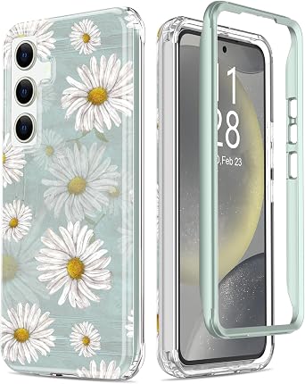 MERRO for Samsung Galaxy S24 Plus Case,Ultimate Durable Cover with Fashionable Designs for Women and Girls,Stylish Protective Phone Case 6.2" Nice Daisy