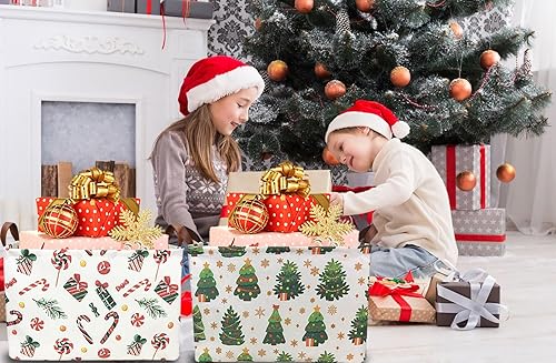 Miniatura 108 de Cesta de almacenamiento rectangular con asas, cesta de almacenamiento plegable, caja de libros, cesta de regalo (calabaza enojada)