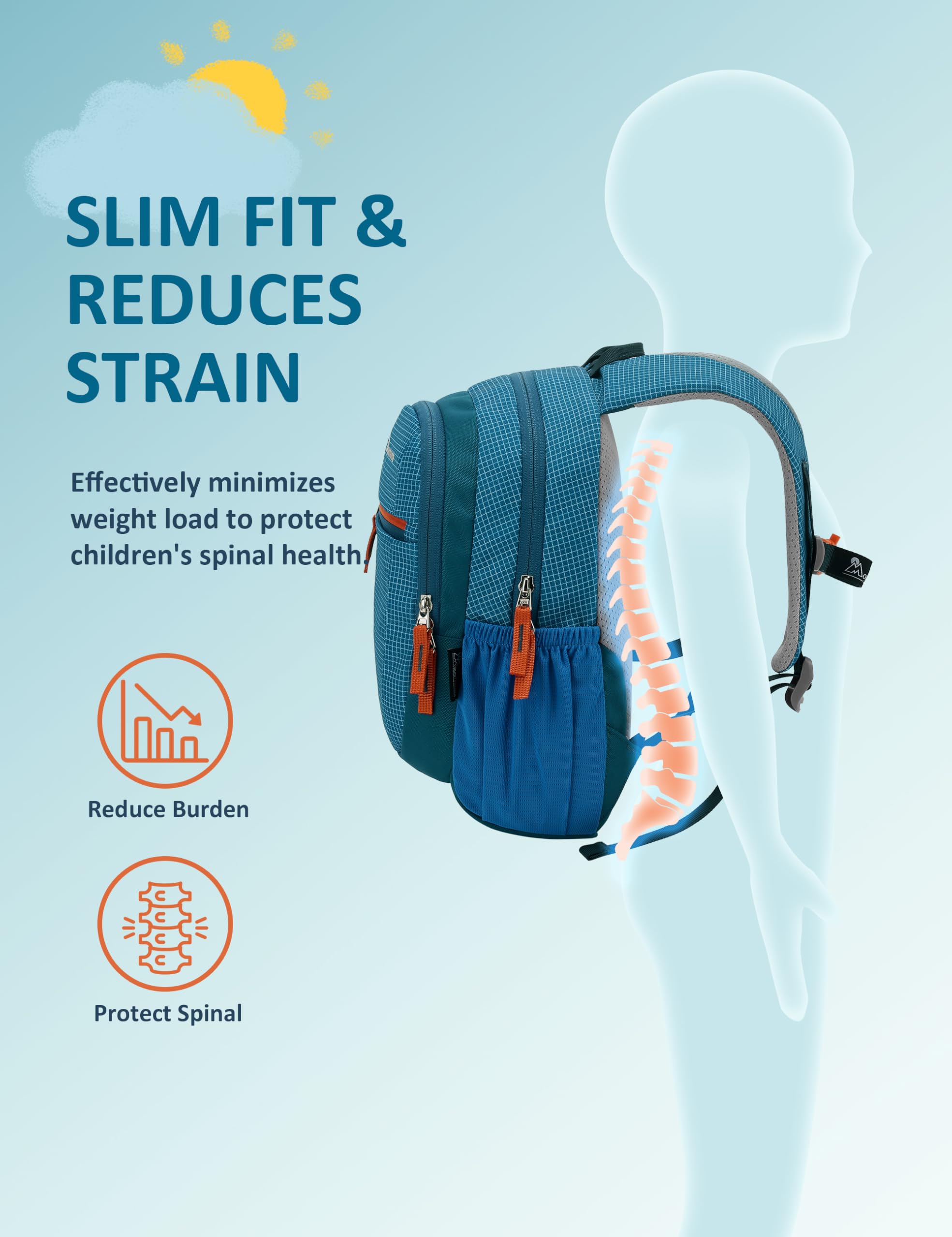 MOUNTAINTOP 5L Mini Sac à dos sac enfant voyage weekend école Cartable pour enfants Maternelle Filles Garçons
