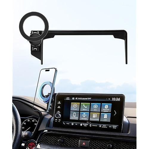 MaserWeller Car Phone Holder for Honda HR-V HRV 2023-2026 Accessories/CR-V CRV 2023 2024 2025 2026 Accessories 7/9-inch Screen Fixed Clip,Phone Mount Compatible with MagSafe, 360° Cell Phone Holder