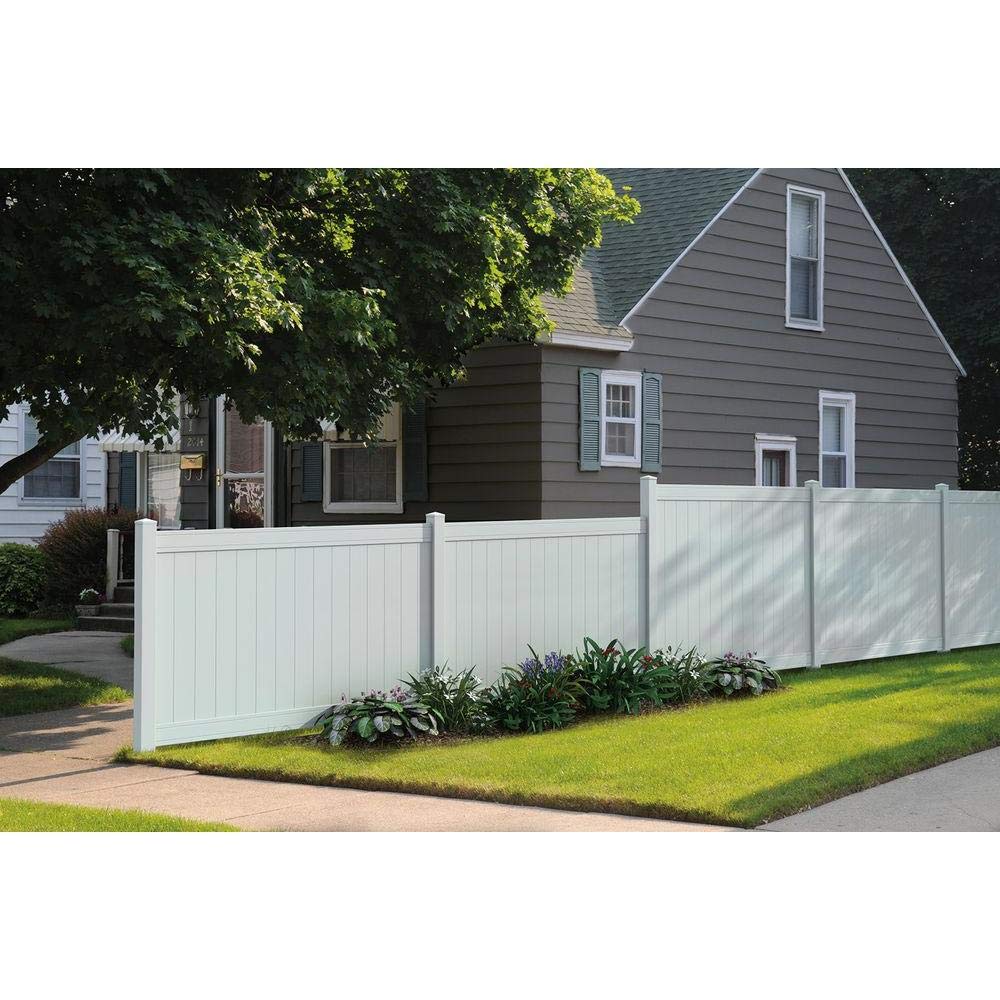 Outdoor Essentials Pro Series Lakewood White Vinyl Privacy Fence Panel