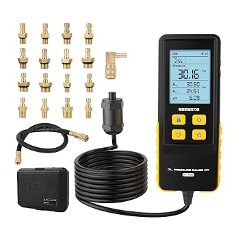 Oil Pressure Tester Kit, Digital Engine Oil Pressure Gauge