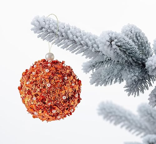 Miniatura 5 de Adornos de bola de Navidad de 4.25 pulgadas, juego de 4 piezas inastillables, decoración de árbol de Navidad para árboles de Navidad, bodas,