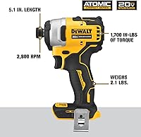 Vista 4 de DEWALT DCK489D2 ATOMIC 20V MAX* Kit combinado inalámbrico sin escobillas de 4 herramientas