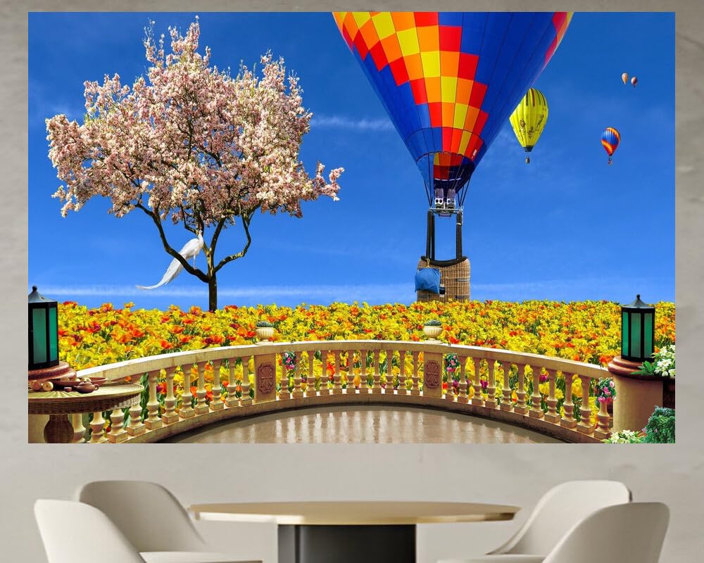 JZZD35798 to Travel Vacation Vacations Nature| Self-Adhesive Open Window Wall Sticker