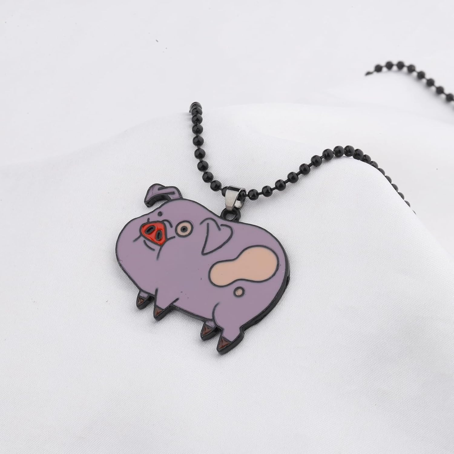 Zuo Bao Waddles The Pig Pendant Necklace Anime Cartoon Inspired Jewelry Gravity Merch Gift for Cartoon Lovers