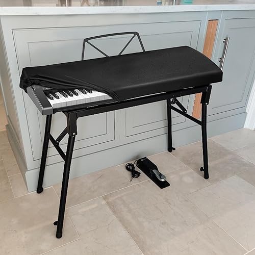 Vista 13 de Explore Land - Cubierta de piano/teclado para 61/88 teclas, con opción de abertura para soporte 2-Negro