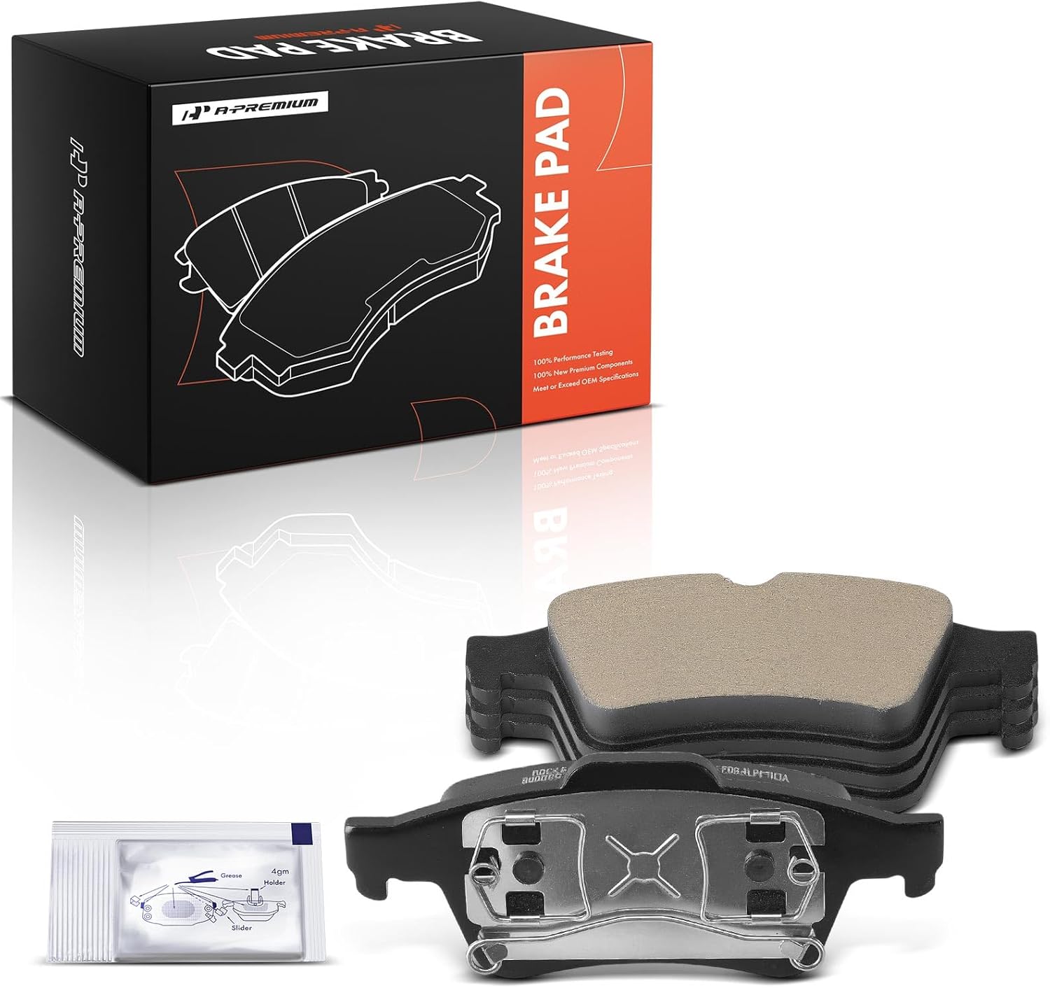 A-Premium Rear Ceramic Brake Pads Set Compatible with Mazda, Volvo and Saab Models - 3 2004-2005, 5 2006-2007, S40 2005, V50 2005, 9-3 2003-2004, 4-Pack