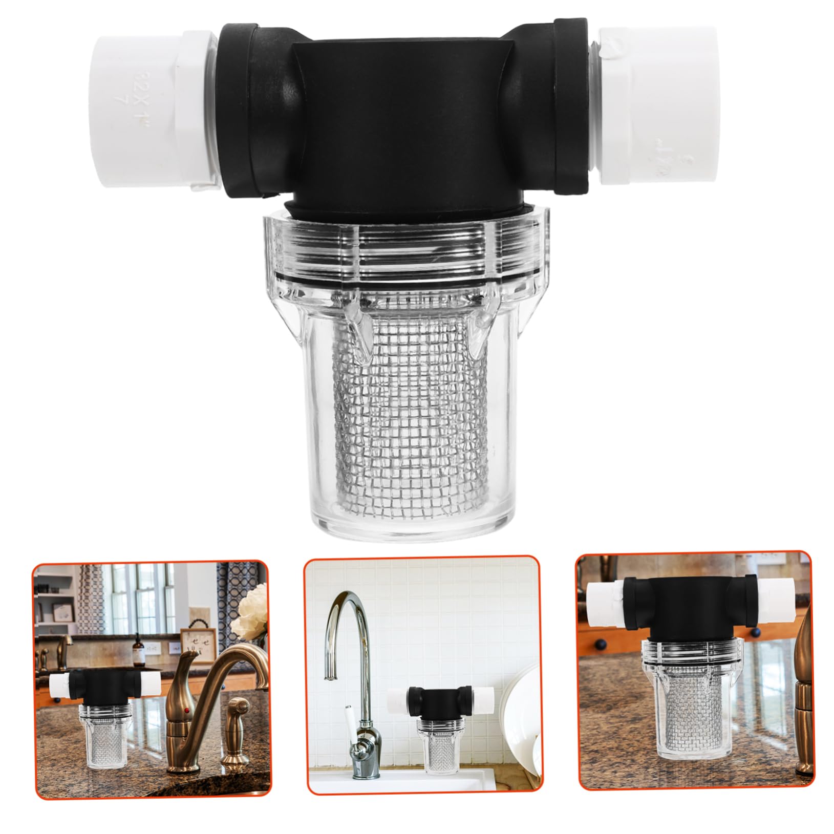 OUNONA 4 Pièces Filtre À Eau Filtres Purificateur D'Eau Filtre De Pipeline Système De Filtration D'Eau Purificateur D'Irrigation De Jardin Adoucisseur D'Eau Pour L'Eau Dure Filtre De