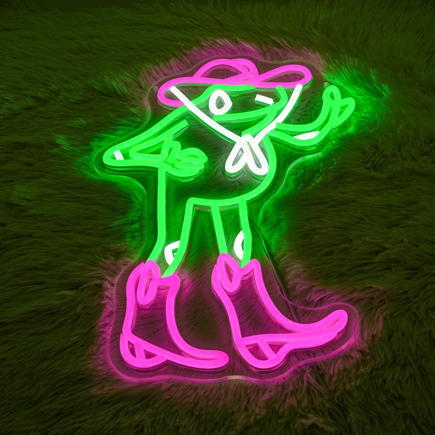 Frog Cowboy Neon Sign for Wall Decor Cowboy Toad Neon Light Frog LED Neon Signs Colorful Led Neon Lights for Bedroom Man Cave Shop Decoration - Image 5