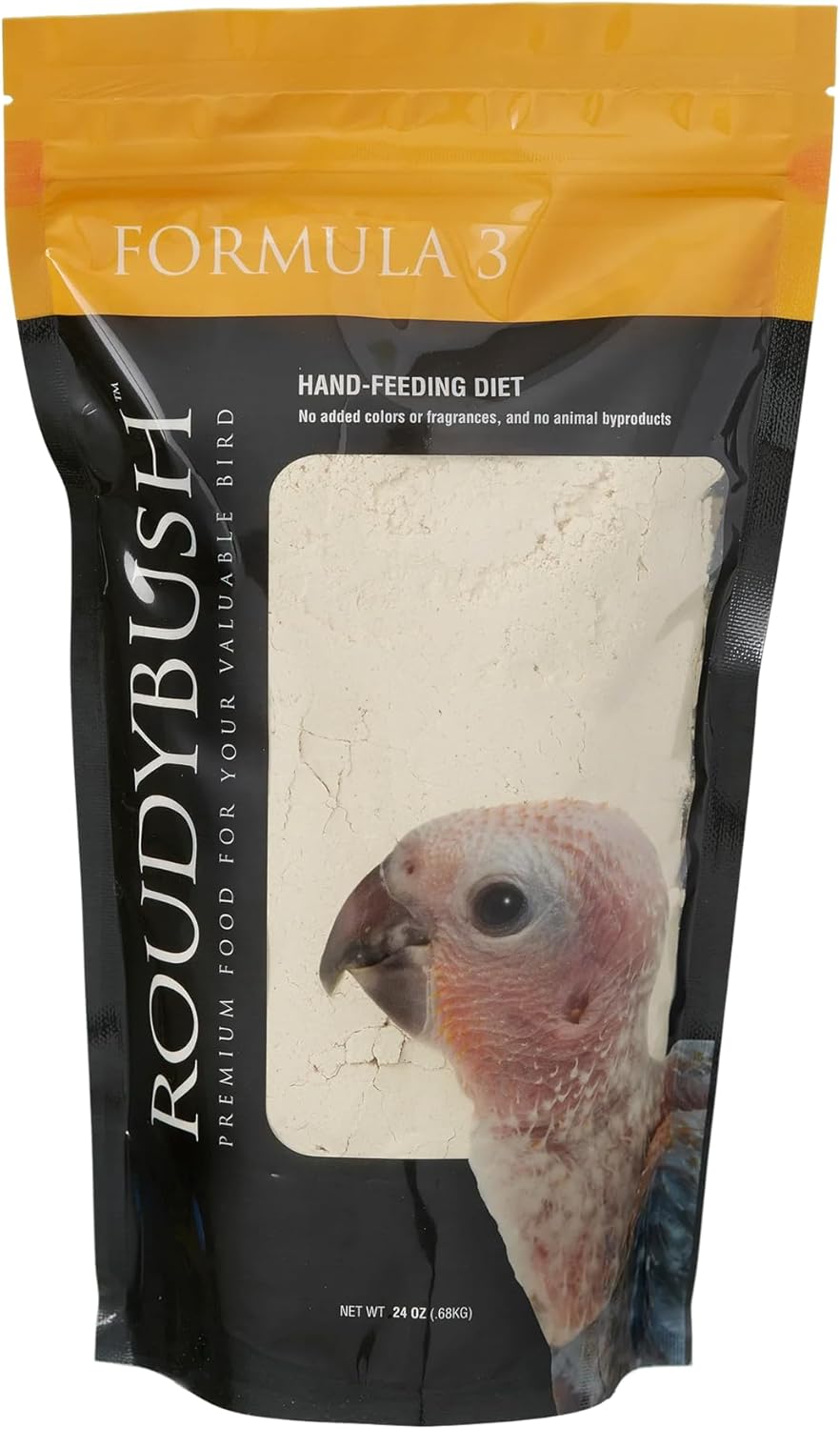 Roudybush Formula 3 Baby Bird Food - Hand feeding Baby Bird Formula for Newborn Psittacines & Squabs - Scientifically Formulated Chick Enrichment - Nutritious & Healthy Feed for Birds (5lb)