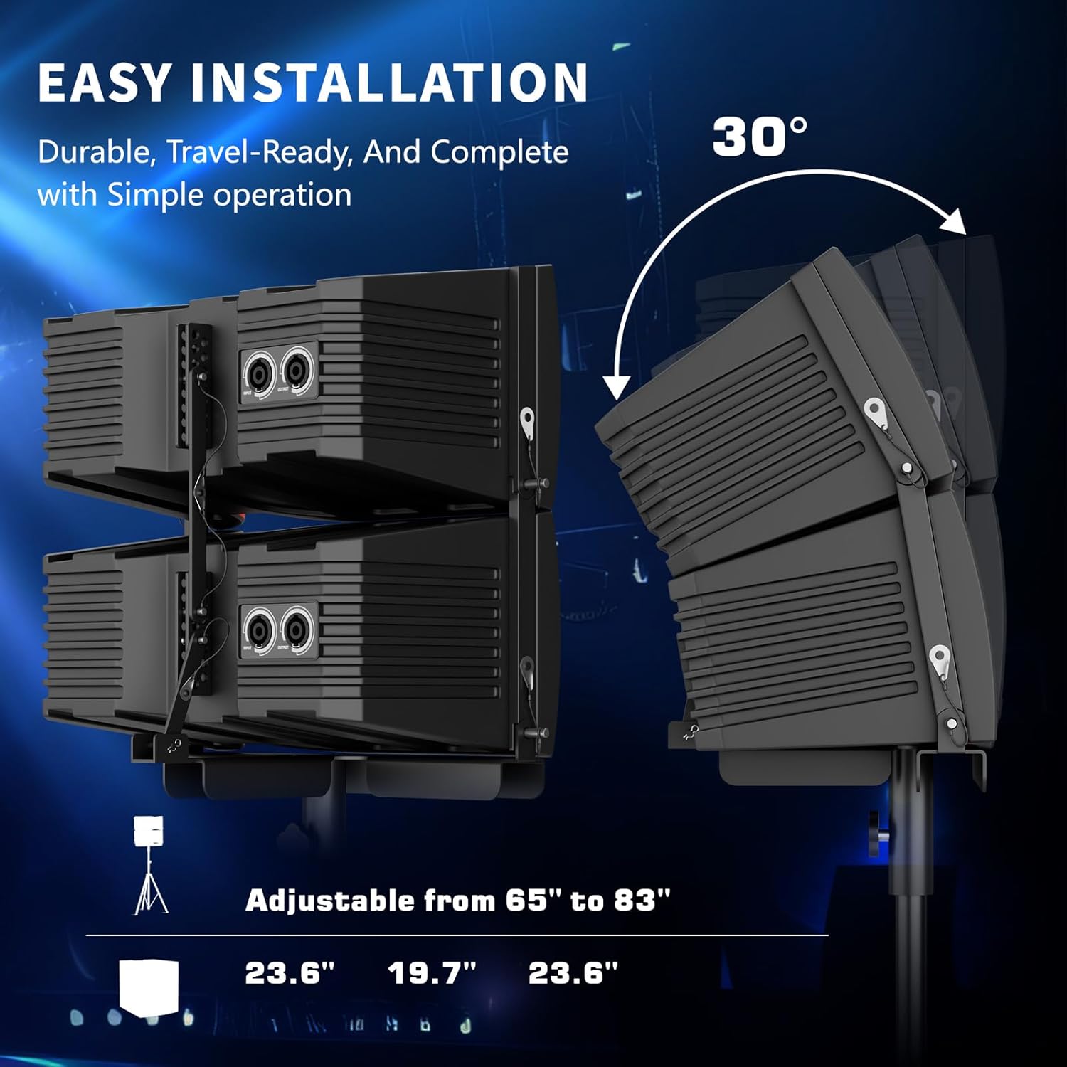 CAIXA218Pro 18" 4000W Powered Cabinets with 4 Line Array Speakers | Complete All-in-One Portable Sound System for DJs, Live Bands, Weddings & Outdoor Events