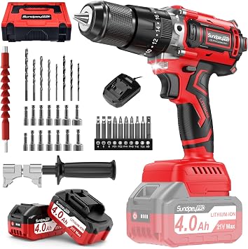 1060Inlbs 21V Brushless Cordless Power Hammer Drill Driver Set
