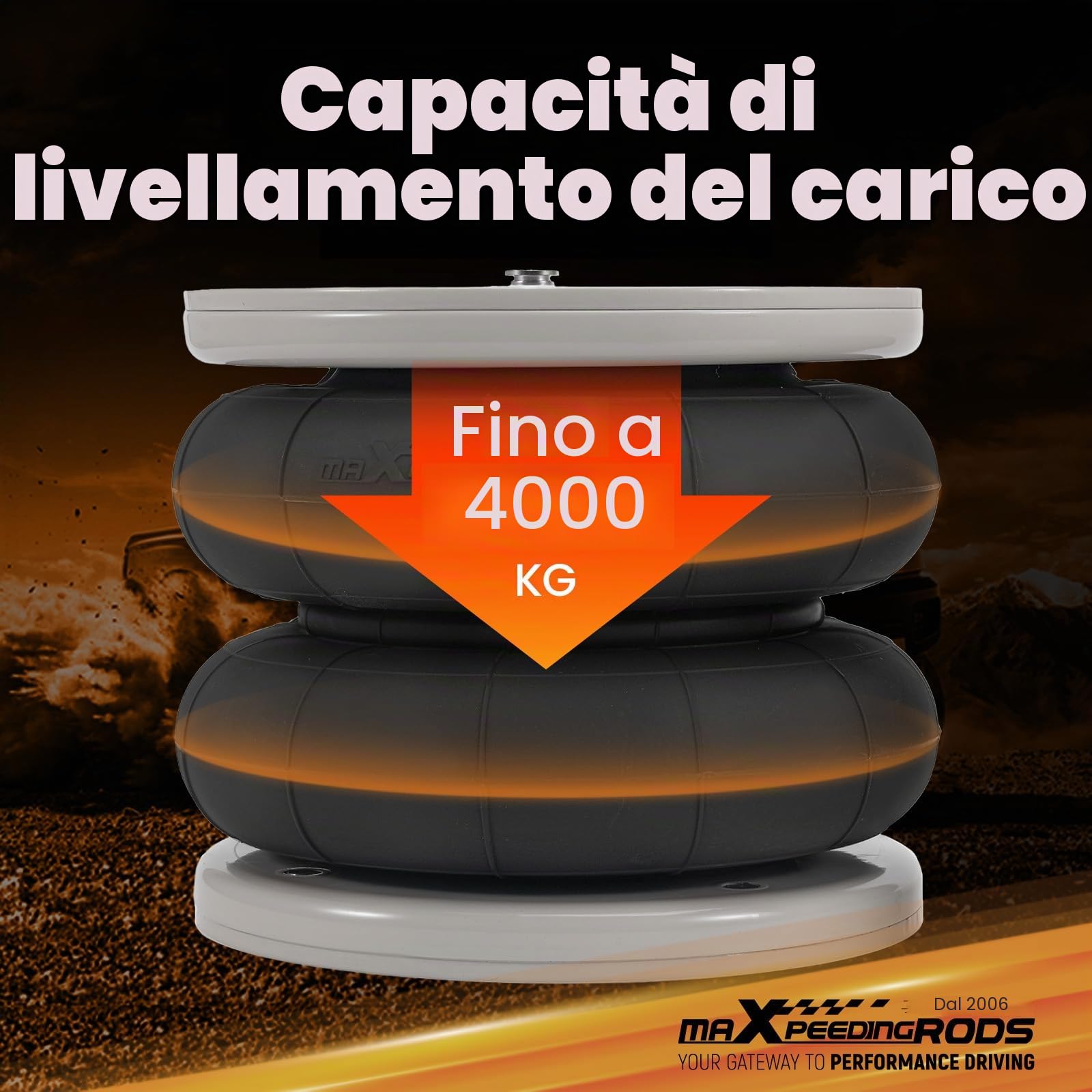 maXpeedingrods Sospensioni pneumatiche per Mercedes Benz Sprinter 2006-2020, carico massimo 4000 kg (trazione posteriore e trazione anteriore)