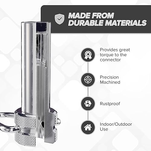 Miniatura 5 de THE CIMPLE CO Herramienta coaxial, llave de seguridad coaxial, adaptador de escudo y extracción de filtro, llave de bolsillo, apriete y afloje los