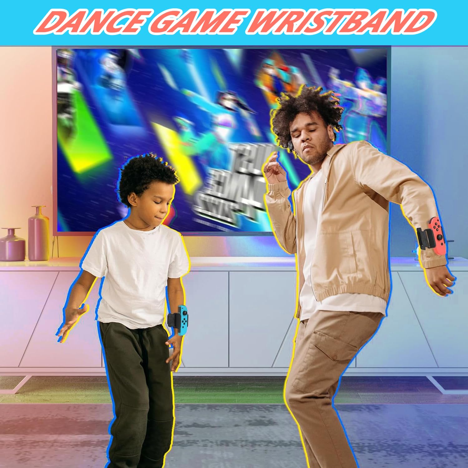 2 Pièces Just Dance 2024 Switch, Accessoire Just Dance 2024 Switch, Band pour Just Dances pour Adultes Enfants