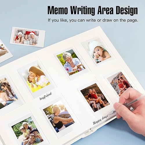 Miniatura 4 de Paquete de 2 álbumes de fotos para cámara Fujifilm Instax Mini, cámara Polaroid, álbum de fotos Instax con áreas de notas, 128 bolsillos, álbum de