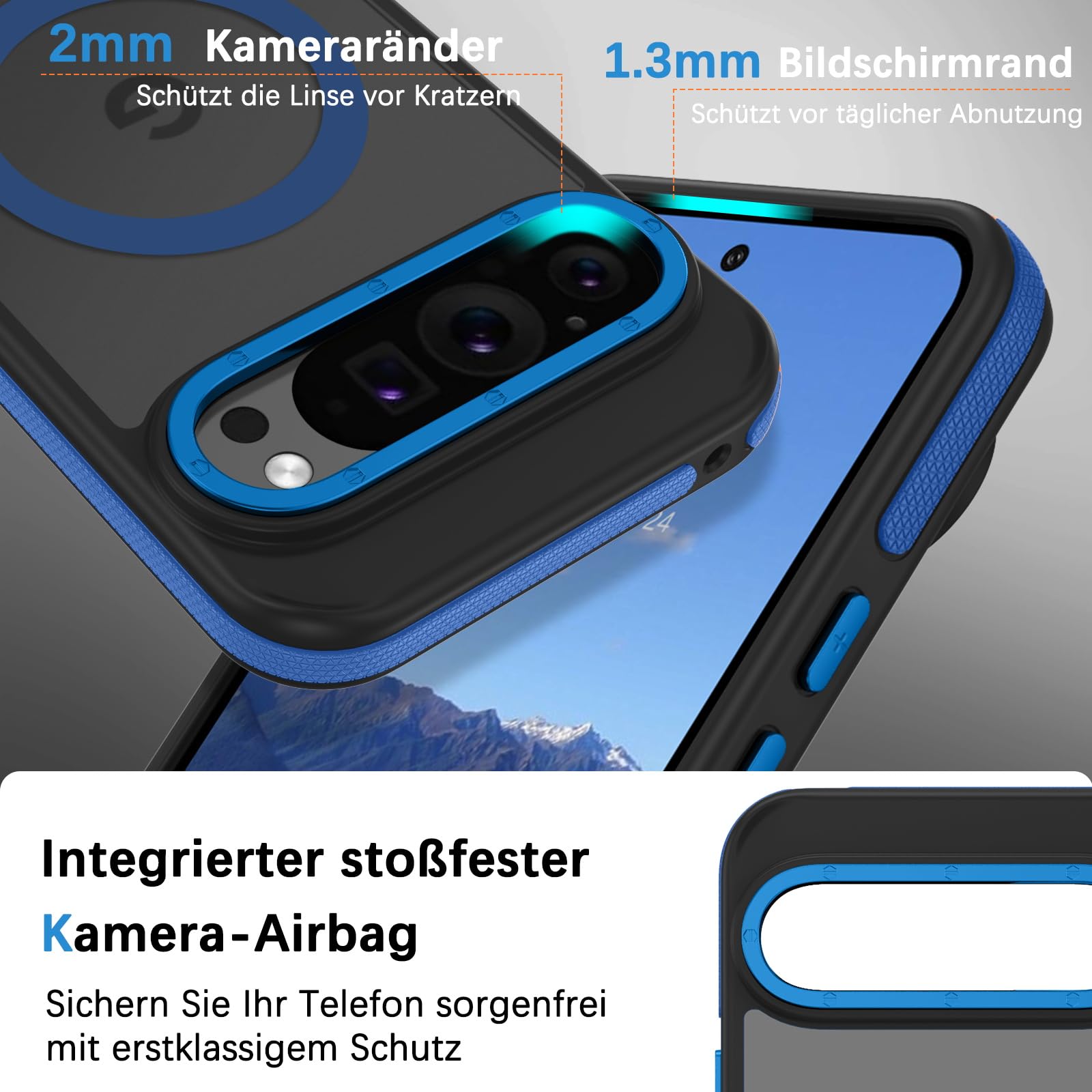 GaoBao Custodia per Google Pixel 9/Pixel 9 Pro con supporto