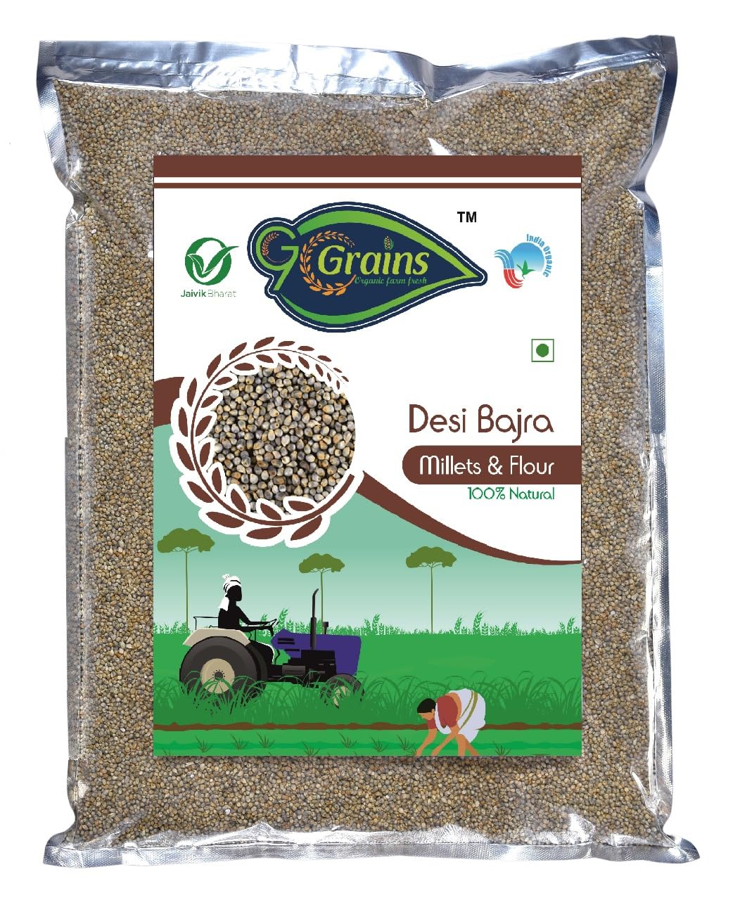 Organic Whole Grains | Whole Grains For Eating And Cooking | Premium Grains/Gehu By G7 GRAINS (10KG, BAJRA)