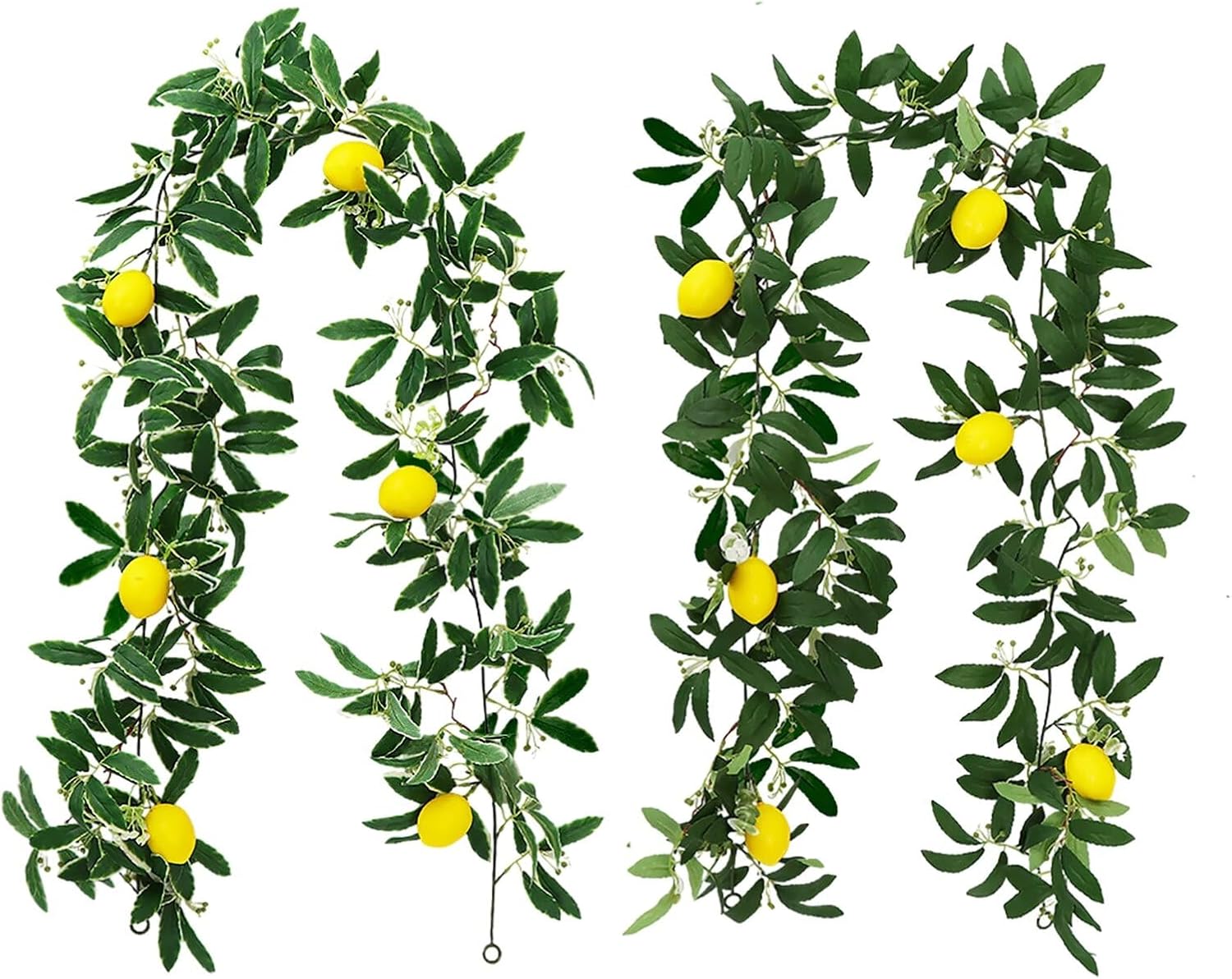 Lovmeety 2Pcs Artificial Lemon Garland, Fake Spring Summer