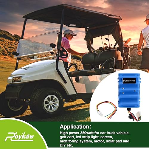 Miniatura 7 de Roykaw Convertidor de regulador reductor de voltaje para carrito de golf 3648V a 12V compatible con E-Z-GO Club Car Yamaha (30A360W)