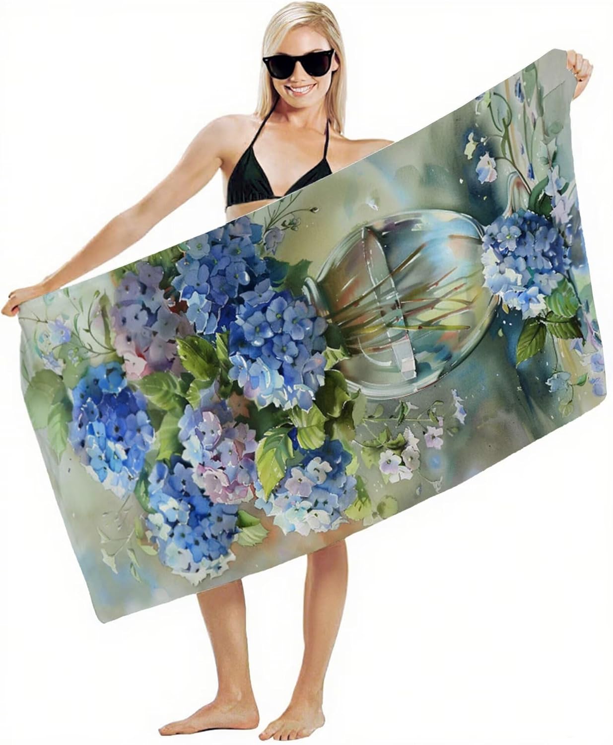 Beach Towel 100x180cm Bath Towels, Quick Dry Microfiber Towel, Sand Free, Super Absorbent, Lightweight, Compact Design, Towels for Bathroom Travel, Pool, Gym, Camping, Beach Vacation Essentials A2-495