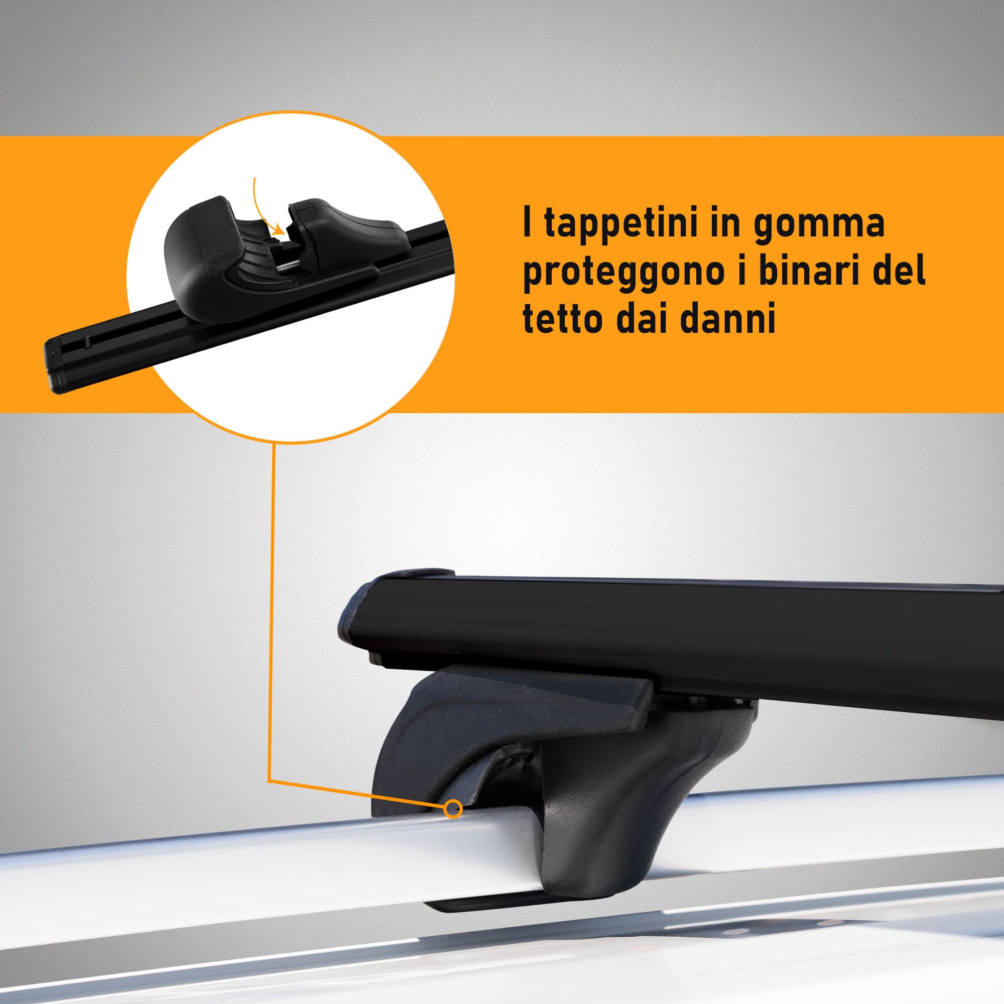 CHROMEMASTER Portapacchi da Tetto, Barre Tetto; Compatibile con Ford Kuga 2013-2019; Per il Trasporto di Box da Tetto, Portabiciclette, Scala | Struttura Leggera e Resistente in Alluminio