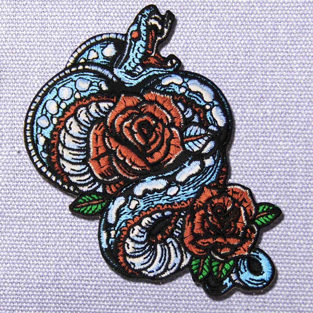 「ホワイトスネイク」パッチ（ヴィンテージ刺繍ワッペン） MD W蛇ロゴ 激渋 『Whitesnake』 ホワイトスネイク イングランド