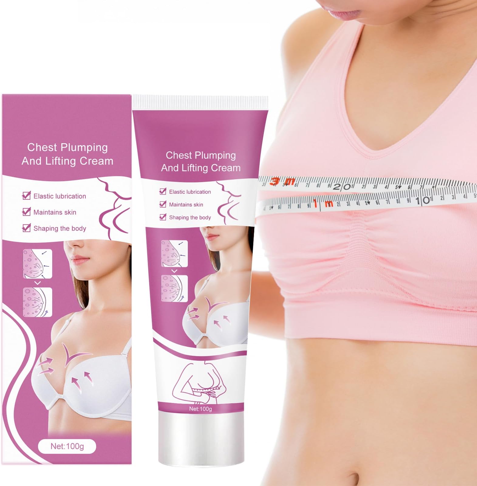 Breast Lift And Tightening Cream, 100g Natural Breast Lift Breast Enlargement Cream For Women Essential Breast Oil Tightening Cream And Lifting Cream Breast Enlargement