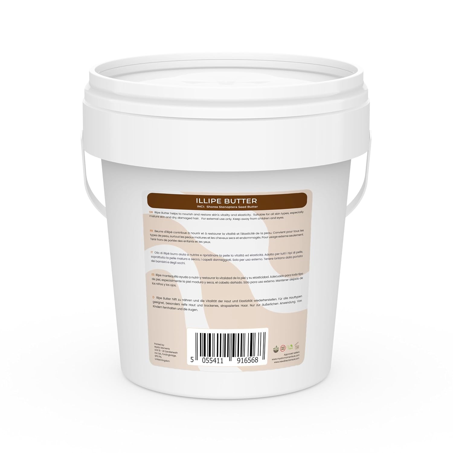 Mystic Moments | Cosmetic Butters | Illipe Butter 1Kg - Pure & Natural Cosmetic Butters Vegan GMO Free