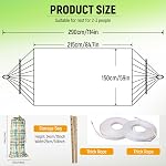 Beautiful Boho Style Hammock, Portable 2 Person Hammock, for Suitable for Backpacking, Patio, Beach, Backyard, Outdoor, Garden,Wedding Decor (Khaki)