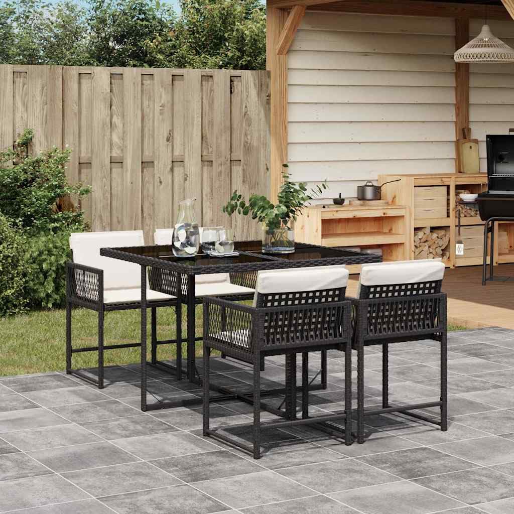 VidaXL Ensemble De Bar De Jardin Avec Coussins 5 Pcs Table Et Chaises
