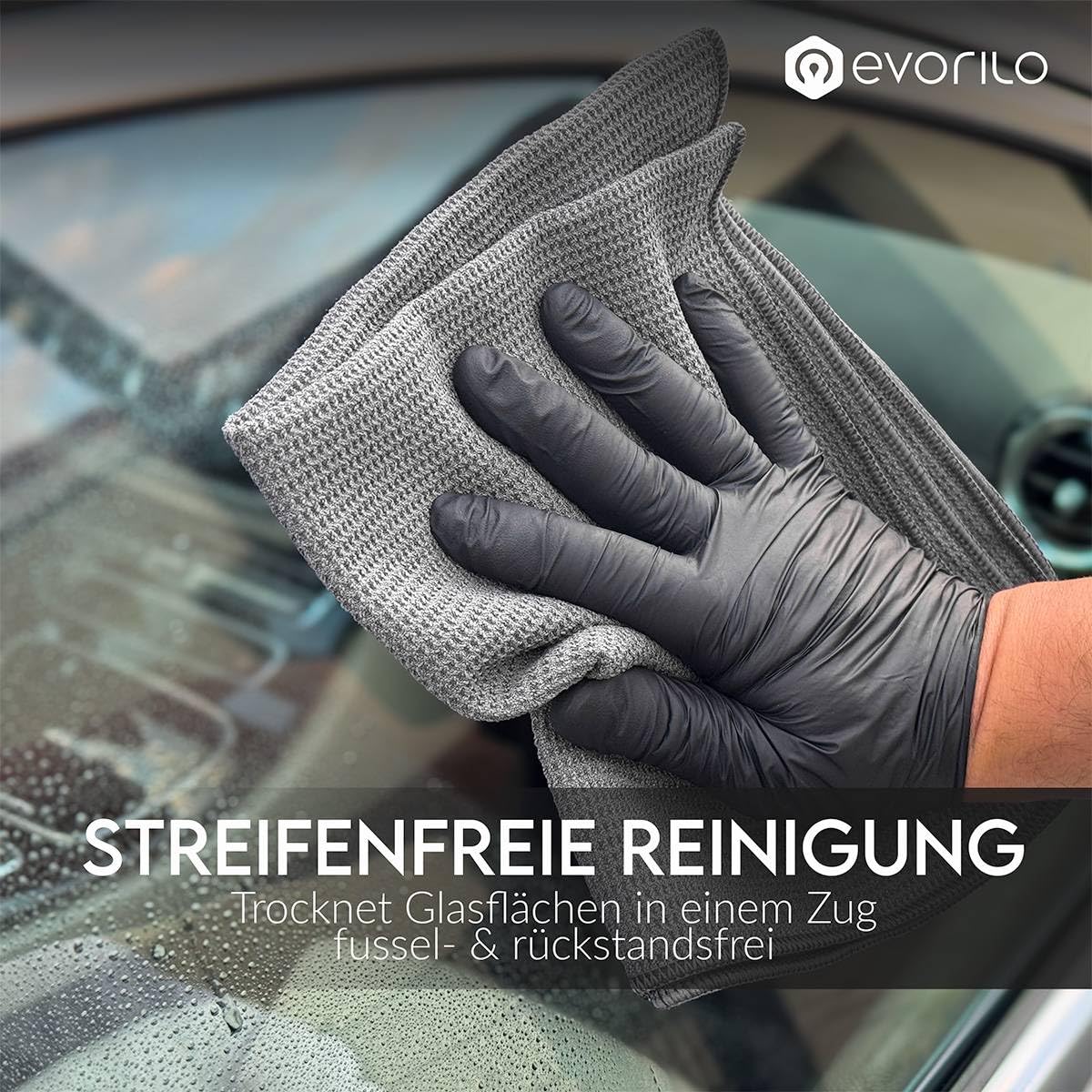 Autopflege Set Innenraum | Innenraumreiniger 750ml + Pfleger 500ml + Glasreiniger 1L + Mikrofasertücher | 5-teilig