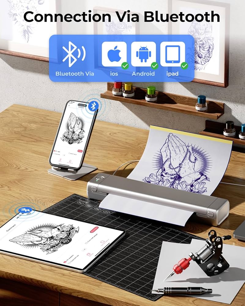 Pmo M08F プリンター Amazon.com: Phomemo M08F Portable Printers Wireless for