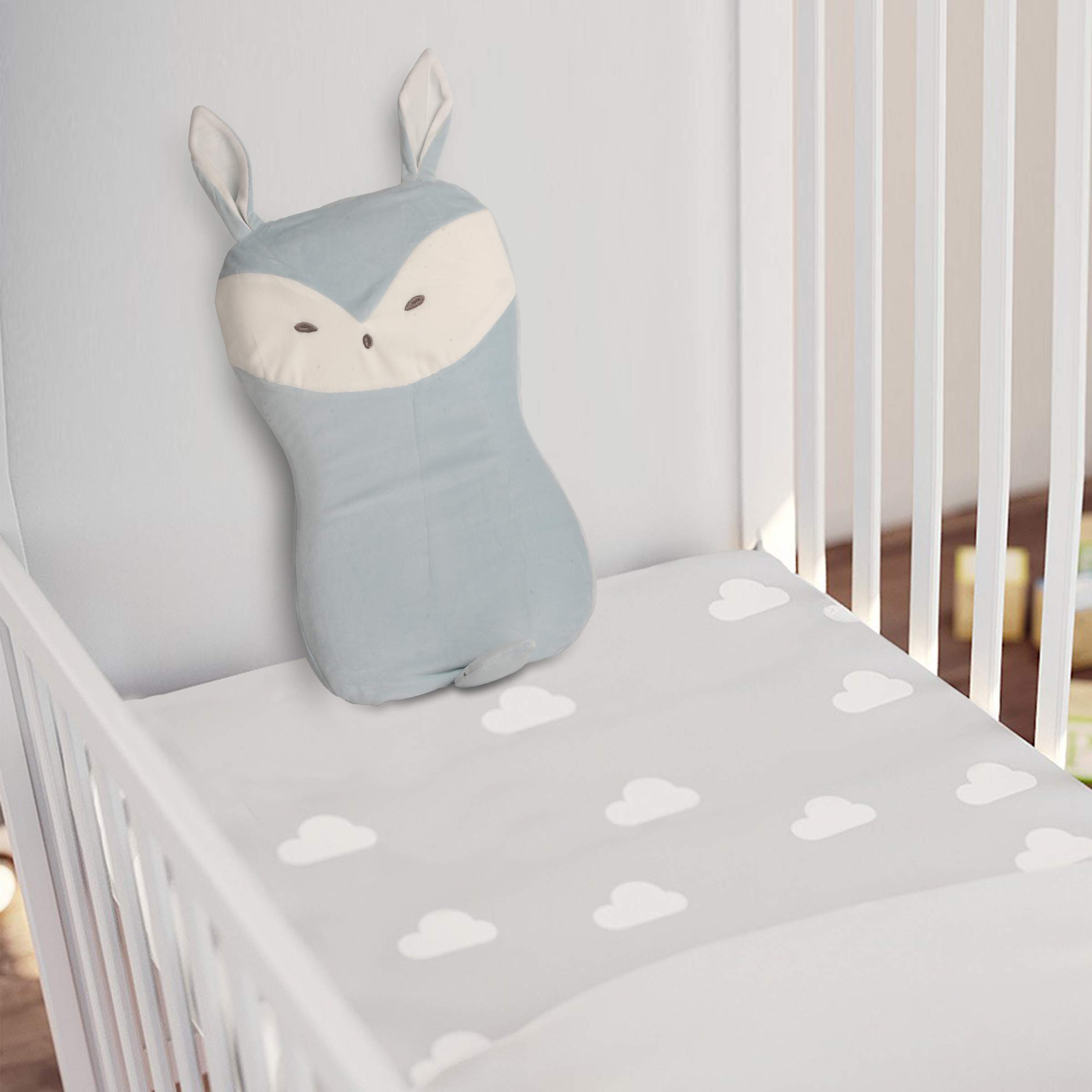 Baby Moo Kitty Blue Pillow