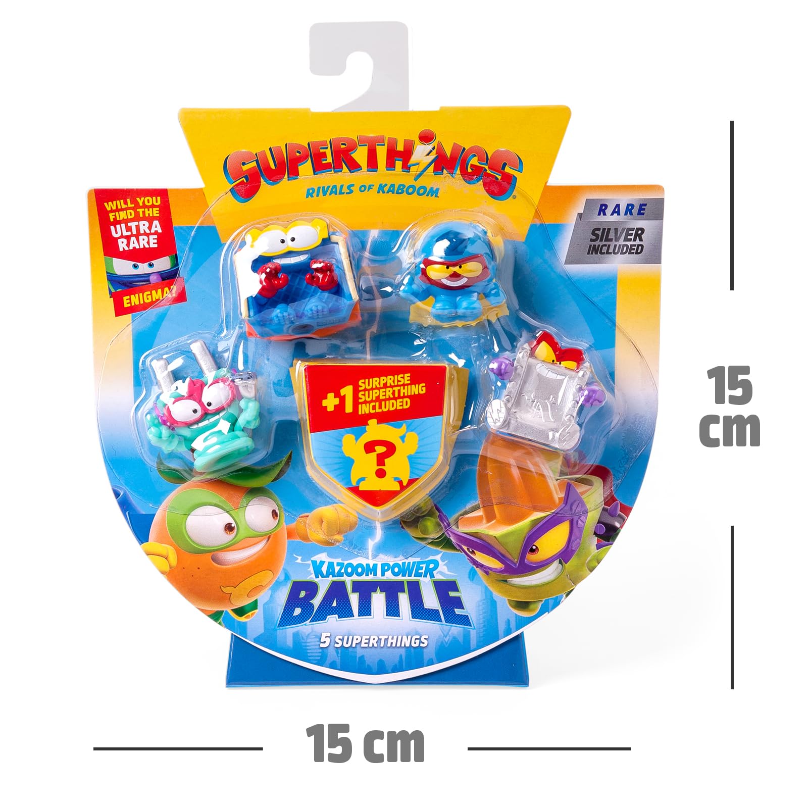 SUPERTHINGS KAZOOM POWER Battle – 5 Pack. Zawartość: 5 figurek Superthings (1 niespodzianka i 1 srebrny kapitan). Zestaw 6/6