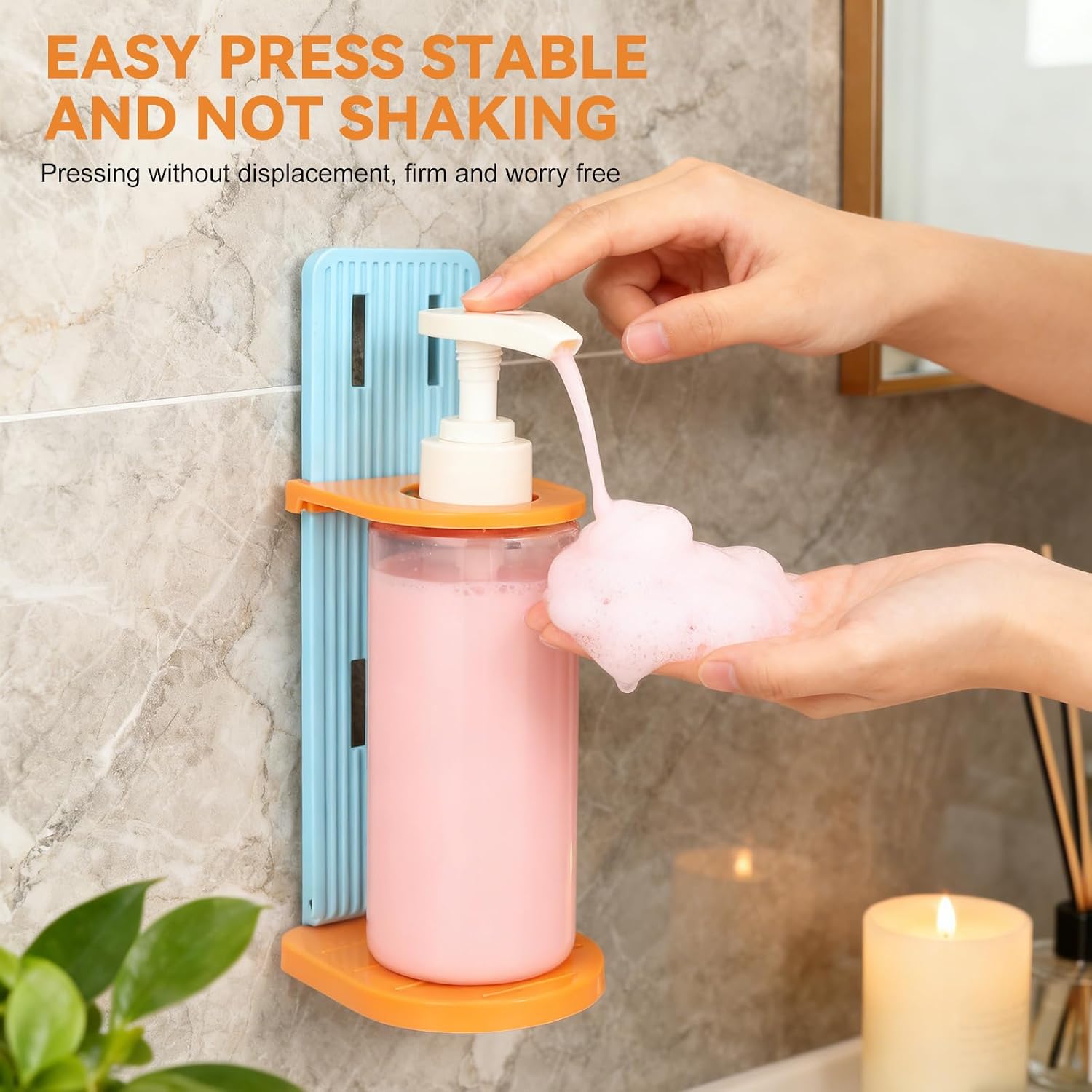 Adjustable Shower Caddy, Telescopic & Foldable Bathroom Organizer, No Drilling Wall Mount Storage for Shampoo & Body Wash Bottles, Space Saving Holder (Blue) image 3