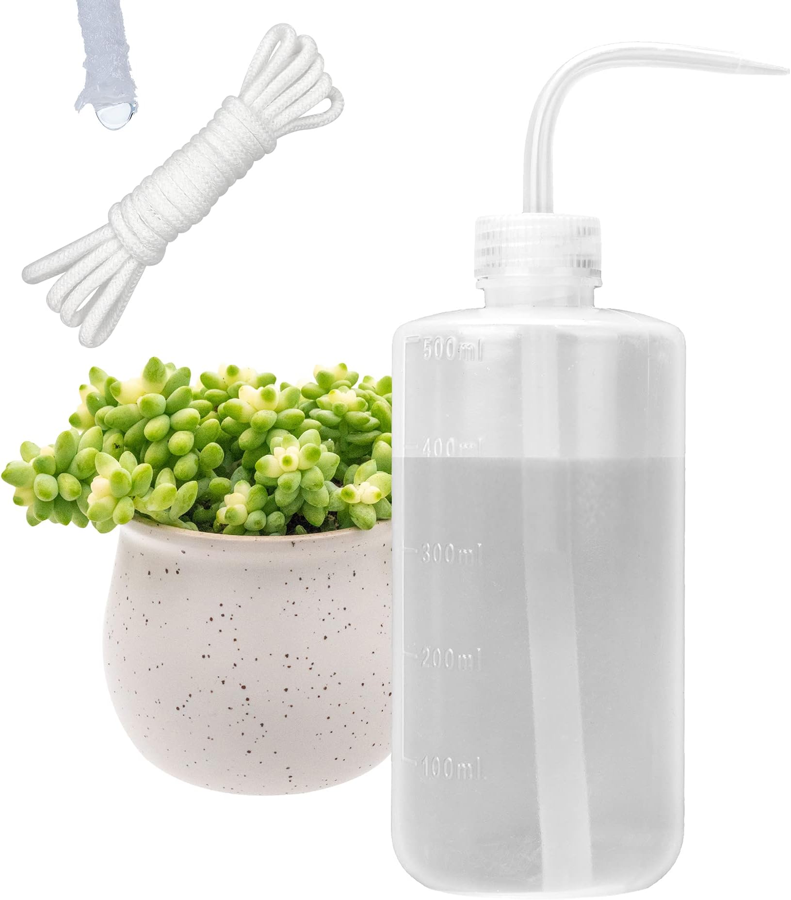 500ML/17OZ Small Plant Watering Can for Indoor Plants, Squeeze Wash Bottle for Succulent Watering, Irrigation Bottle for Plant Watering, Rinse Bottle for Tattoo, Eyelash, Eye wash, Lab Wash