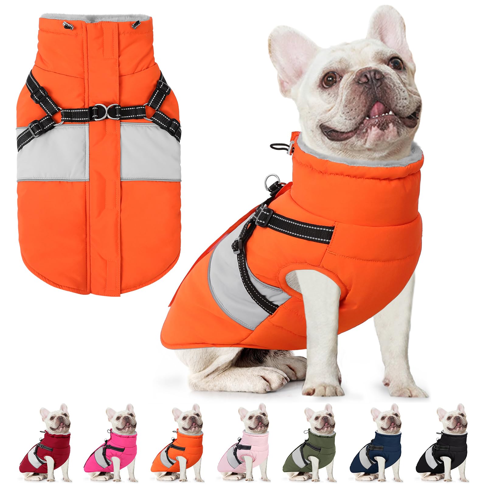 AOFITEE Orange Small Dog Coat