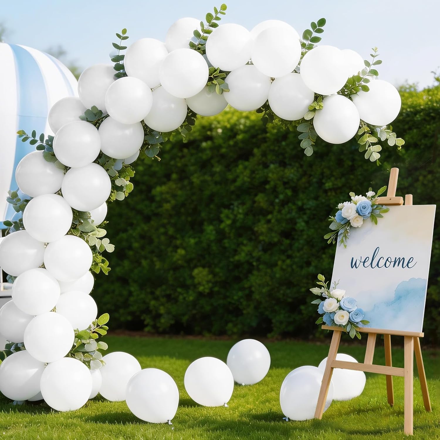 LOLStar Balloons Decorations,100 Pcs White Balloons 12 inch Latex Round Balloon Bulk for Arch Kit Garland, Perfect for Wedding Baby Shower Birthday Bridal Shower Graduation Engagement Party Decoration - Image 5