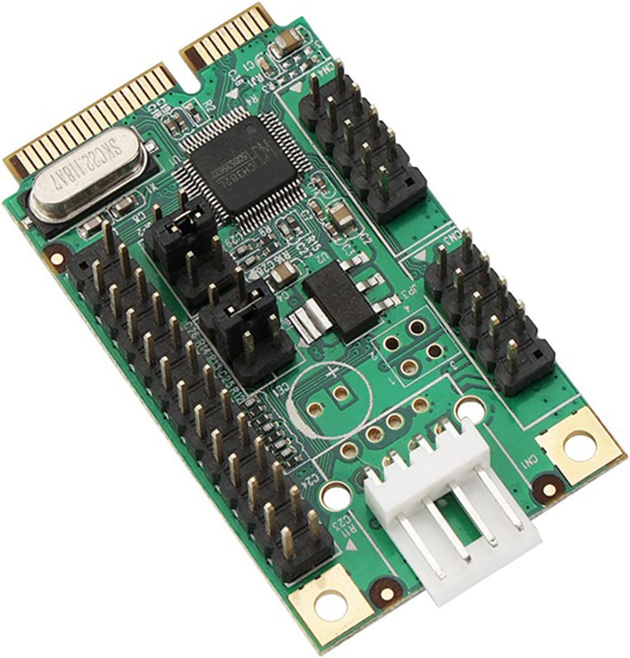 PCIe 1 Parallel Port to 2 Ports I/O Controller Card PCI-e to RS232 DB25 DB9 Adapter WCH382L Chip Pci-e Adapter