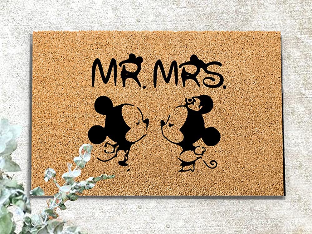 Mr. and Mrs. Welcome Home Doormat New Home Gift Funny Doormat Outdoor Mat Housewarming Gift Doormat Front Doormat Graduation Gift Home Decor Door Mat 30X18 Inch — image 1