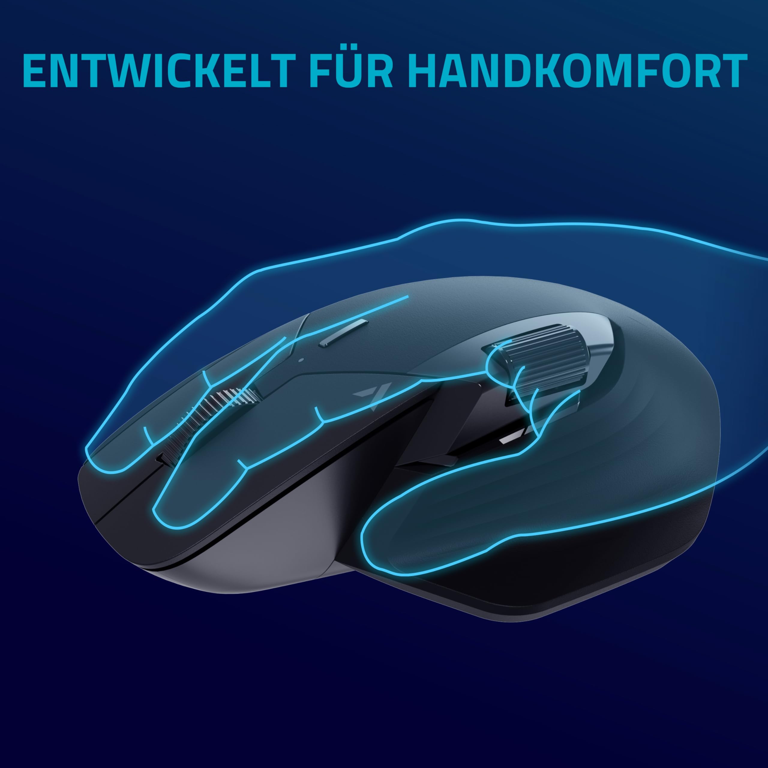 Rapoo VT0PRO - Mouse da gioco wireless 2,4 GHz ad alte prestazioni, con sensore ottico da 26000 DPI, accelerazione 50 G, 650 IPS, durata della batteria fino a 160 ore, PC/Mac - nero