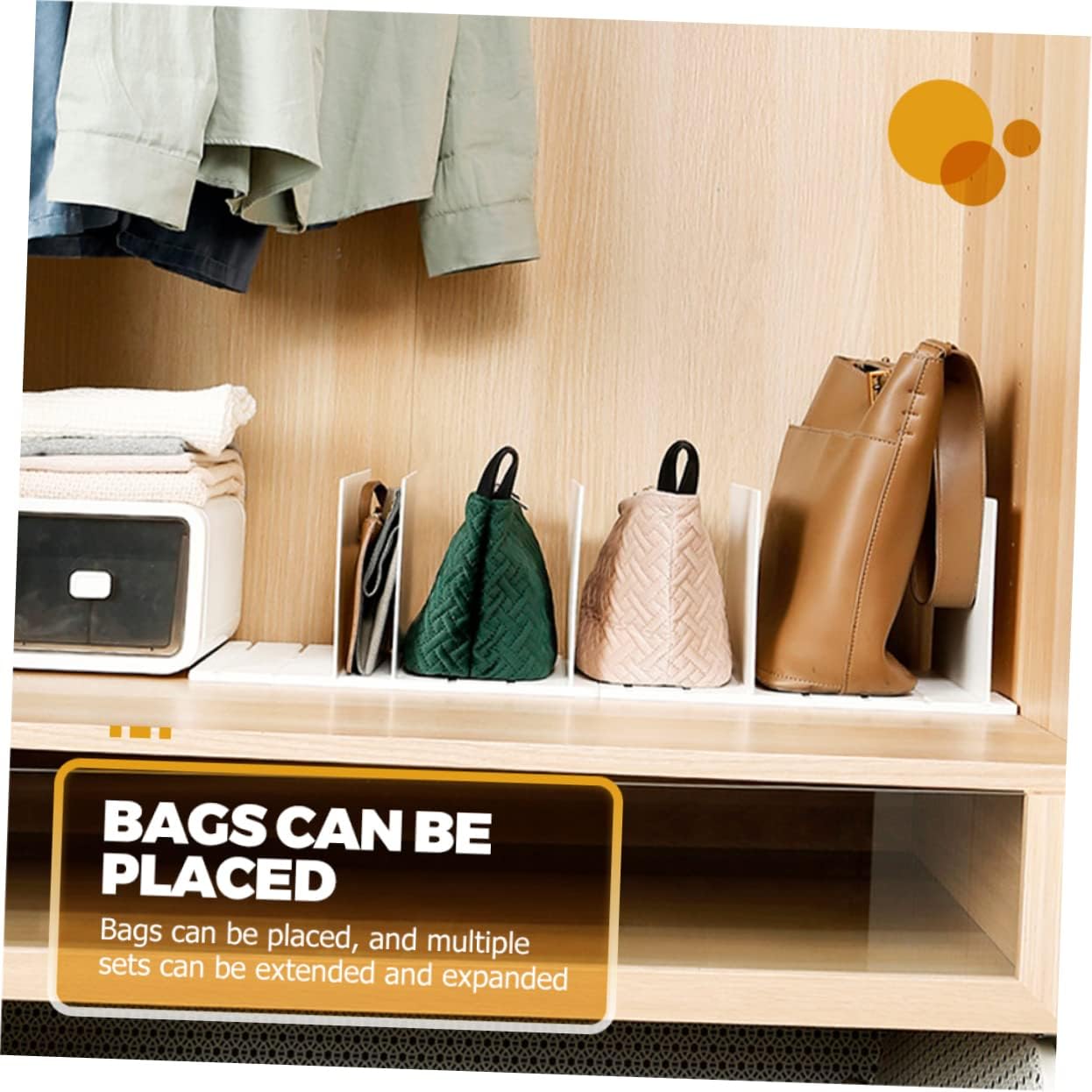 Multi-Functional Plastic Closet Shelf Dividers for Organizing Books Clothes and Home Items Easy to Install Stable Design for Bookshelf and Wardrobe Use