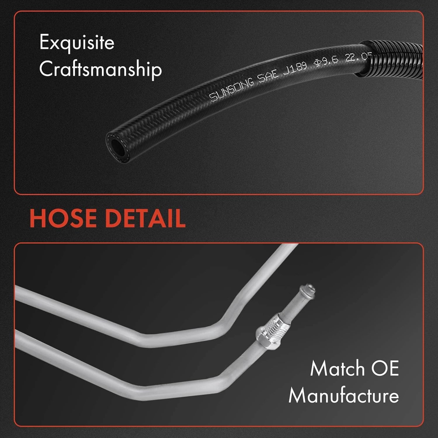 A-Premium Power Steering Return Hose Line Assembly Compatible with Dodge Grand Caravan 2001-2003, Caravan 2001-2003 3.3L & Chrysler Town & Country 2001-2003, Grand Voyager, Voyager, Gear To Cooler