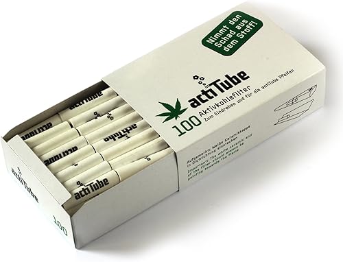 Miniatura 2 de actiTube Filtros de tubo de carbón activado – 0.331 in x 1.378 in – Se adapta a vástagos de tubo de 0.354 in – 100 unidades – Puntas de filtro de