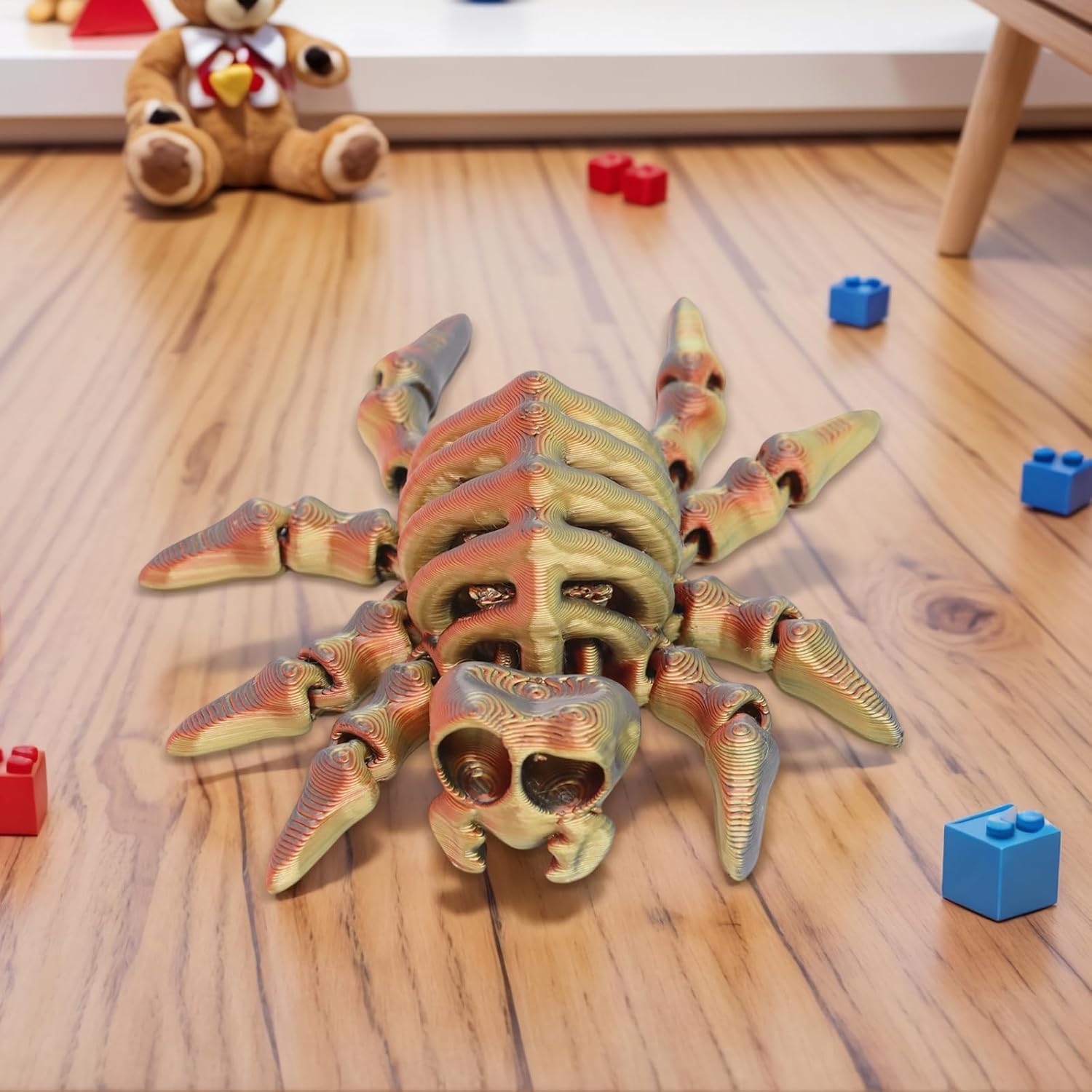 3D Printed Articulated Dinosaur Skeleton Figure Poseable Desk Display Model For Shelf Table Home Decoration
