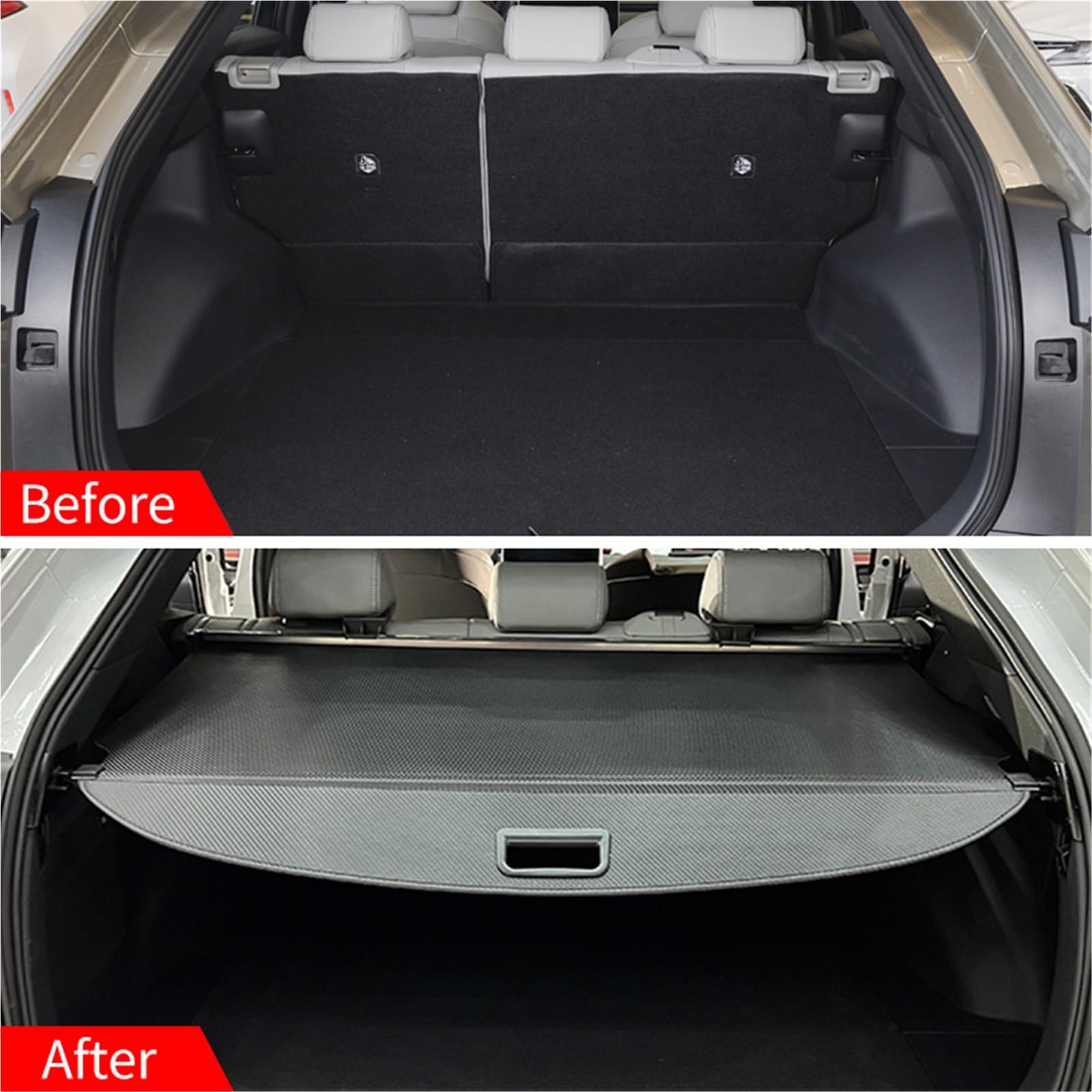 Versenkbare Trunk Cargo Abdeckung Für Toyota Für BZ4X 2022 + Paket Rack wasserdichte Schild Privatsphäre Auto Zubehör Gepäckraumabdeckung