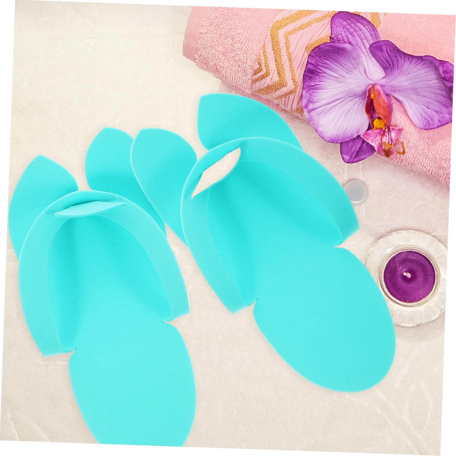 48pairs Disposable Slippers for Pedicure and Beach Use Lightweight Eva -flops One Design for Travel Quick-drying and Breathable Random Colors